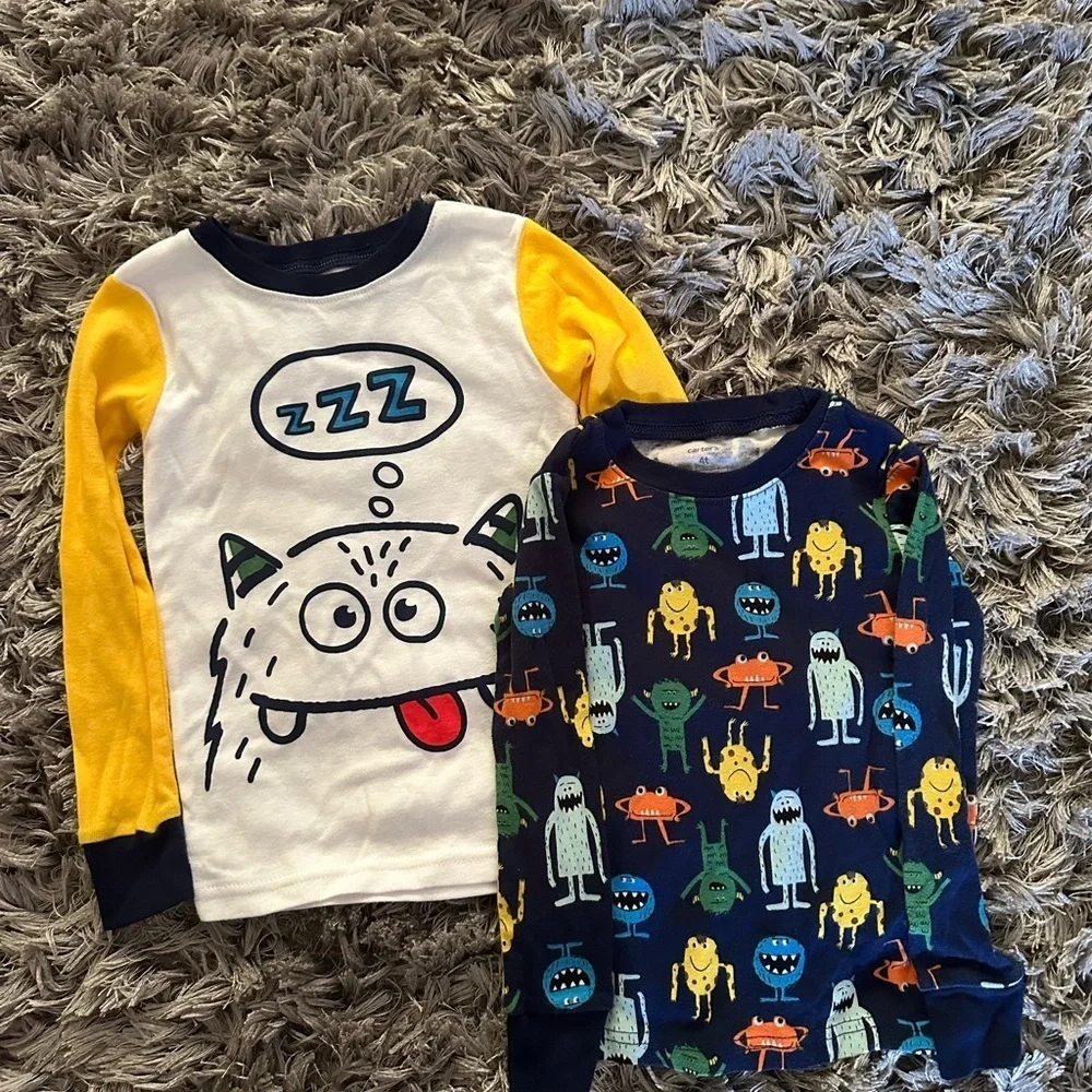 Carters 4T boy pajama tops 2pcs